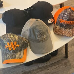 Black And Camo Hat Bundle 3 With Tags